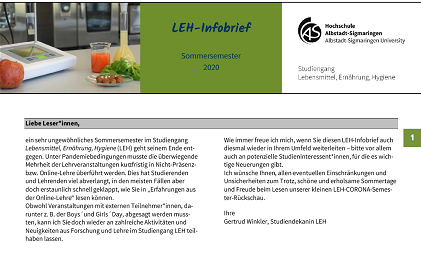 LEH Infobrief Nr.12 | Hochschule Albstadt-Sigmaringen