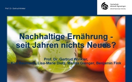 Essen for Future - Rezeptbuch | Hochschule im Gespräch | Lebensmittel, Ernährung, Hygiene